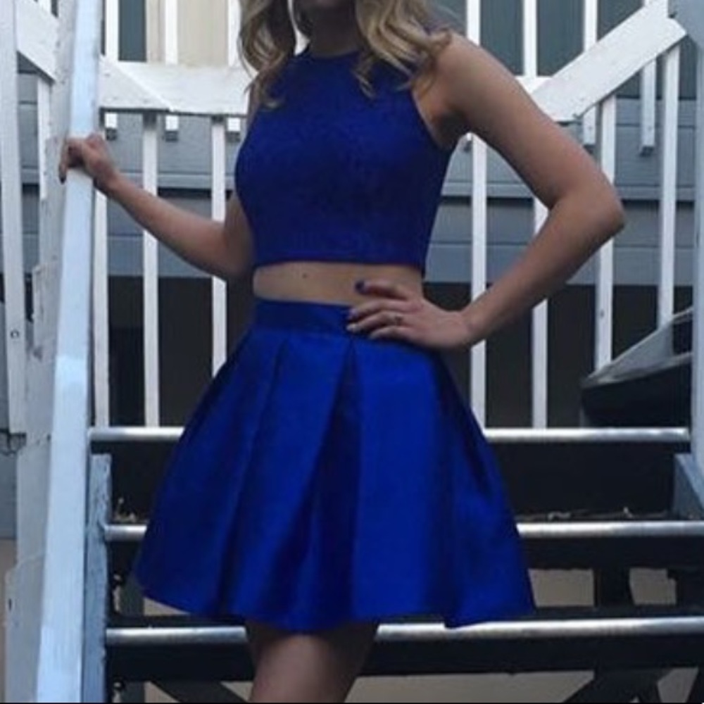 Royal Blue two-piece Dress